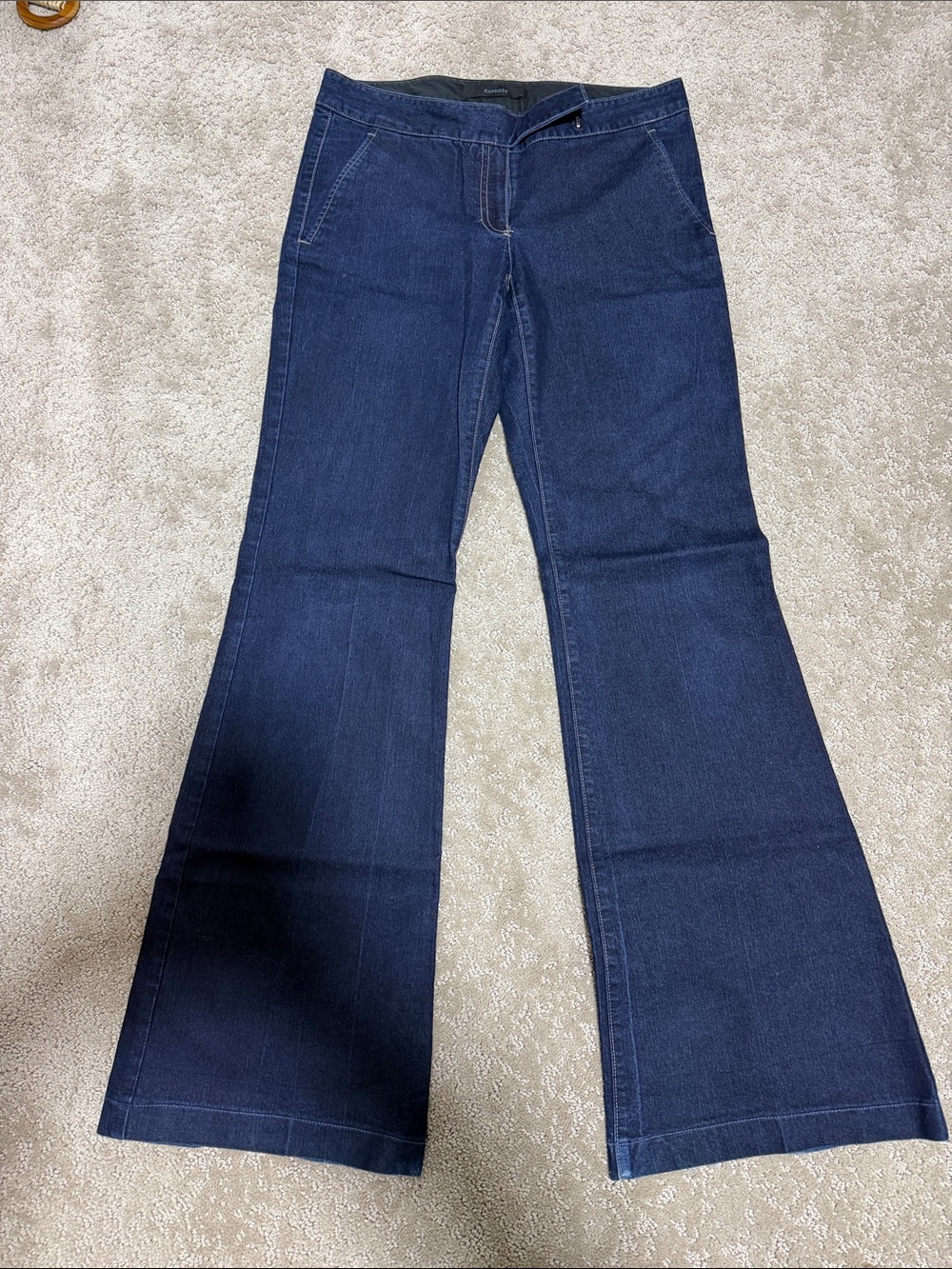 EXPRESS Women’s Dark Blue Flare Jeans